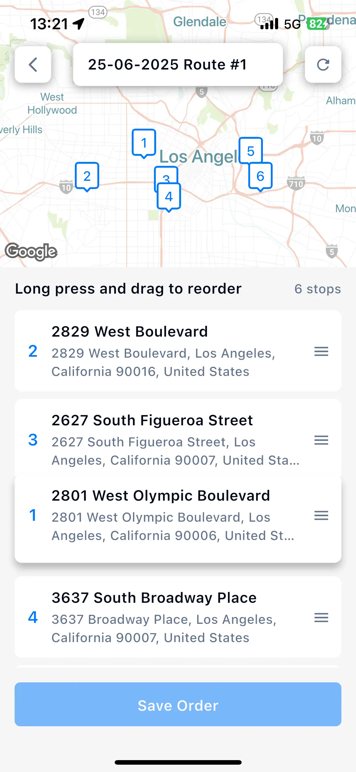 Adjust Order Action