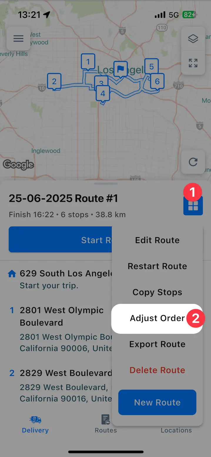 Adjust Order Action